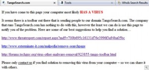 tango toolbar virus adware remove tango toolbar