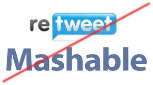 why I never retweet mashable