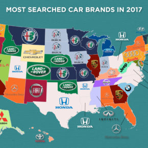 The Most Searched Car Brand in Each State