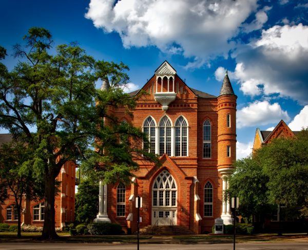 brick building on campus