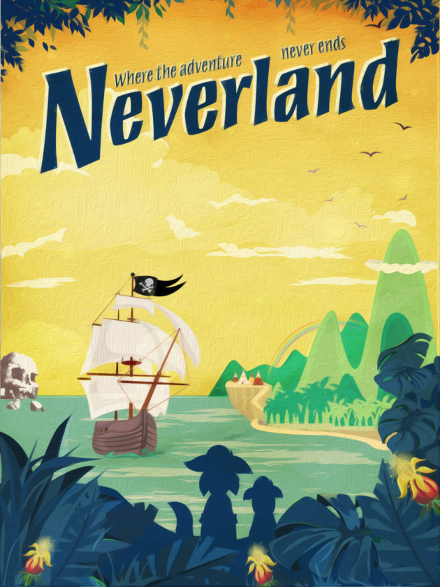 Disney Travel Poster for Neverland